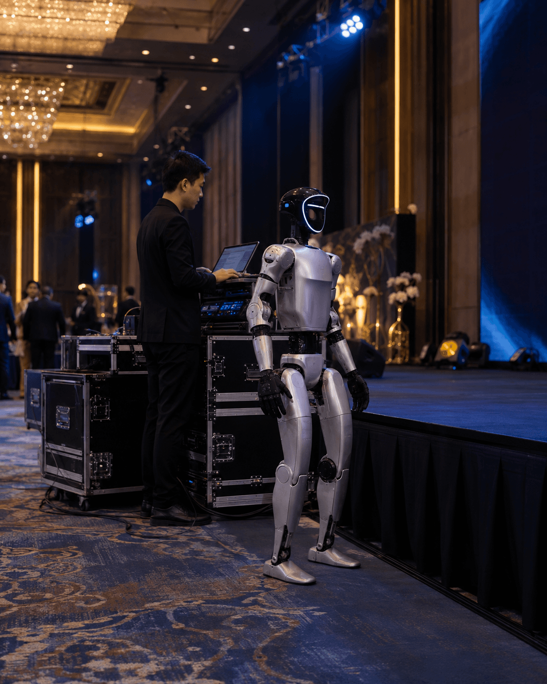 Professionally managed humanoid robot event